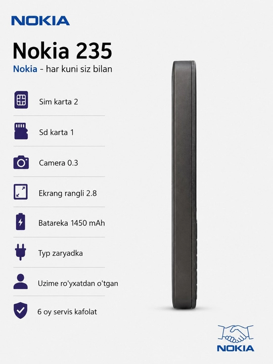 Nokia 235. Har kuni siz bilan. 1450 mAh