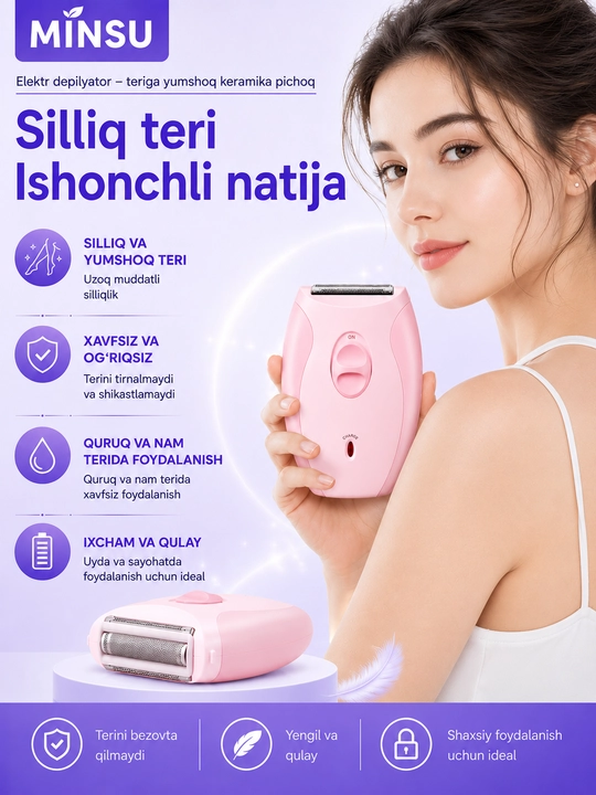 Professional epilyatorlar ayollar va erkaklar uchun, yuz va tana, depilyatsiya apparat