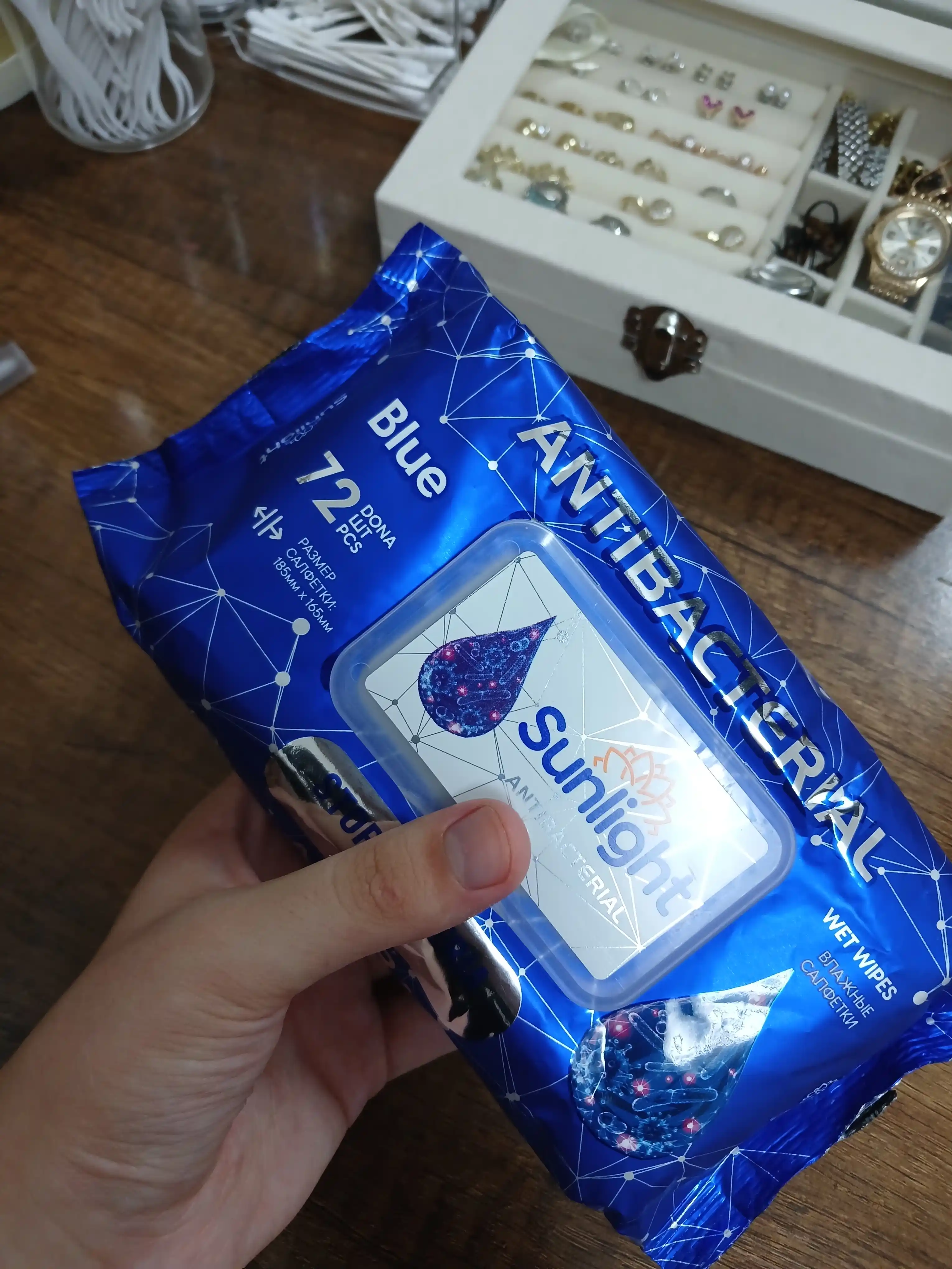 Nam salfetkalar Sunlight Antibacterial, 72 dona