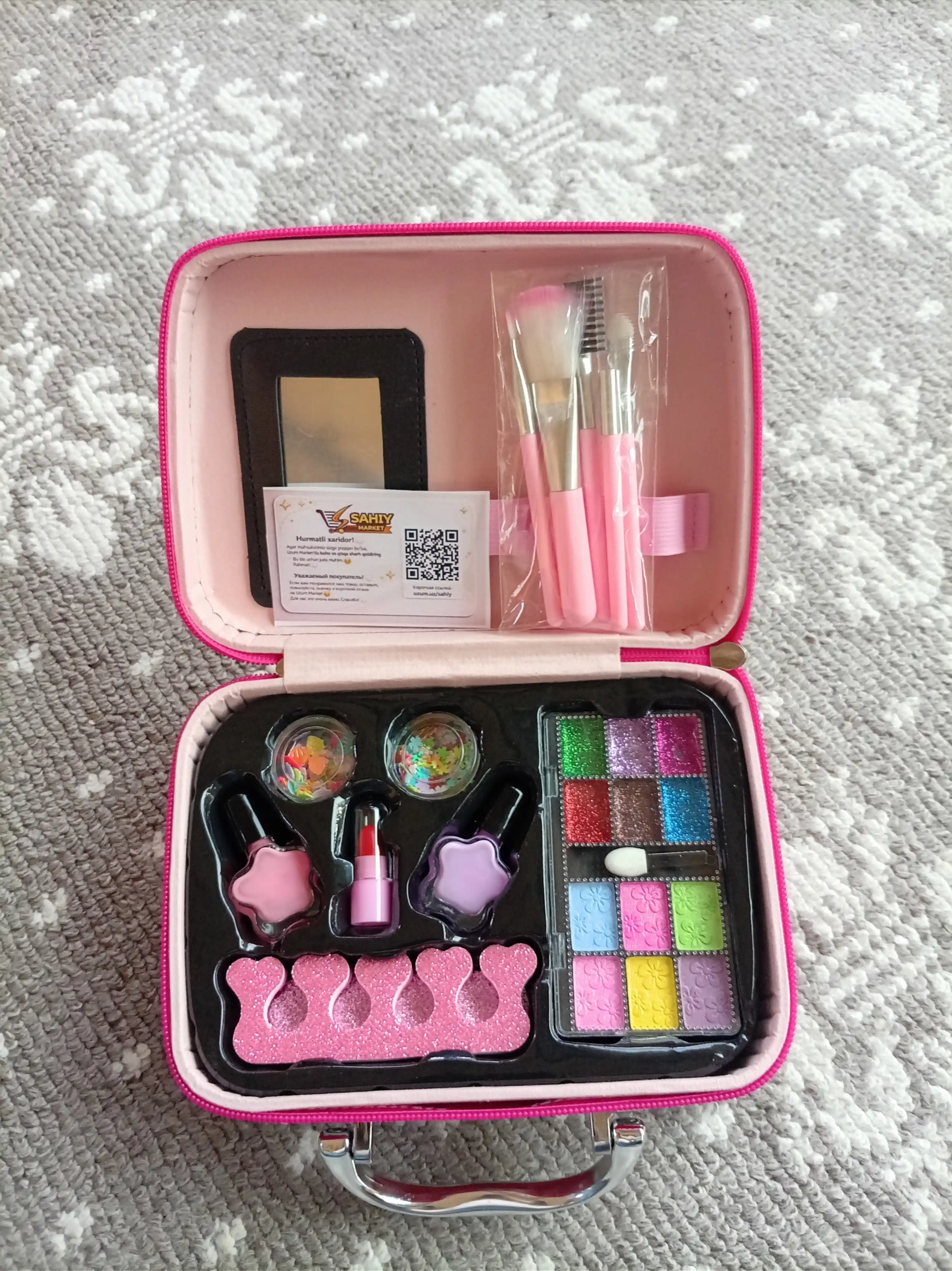Детский набор косметики для девочек Unicorn Cosmetic Pack в розовой сумке