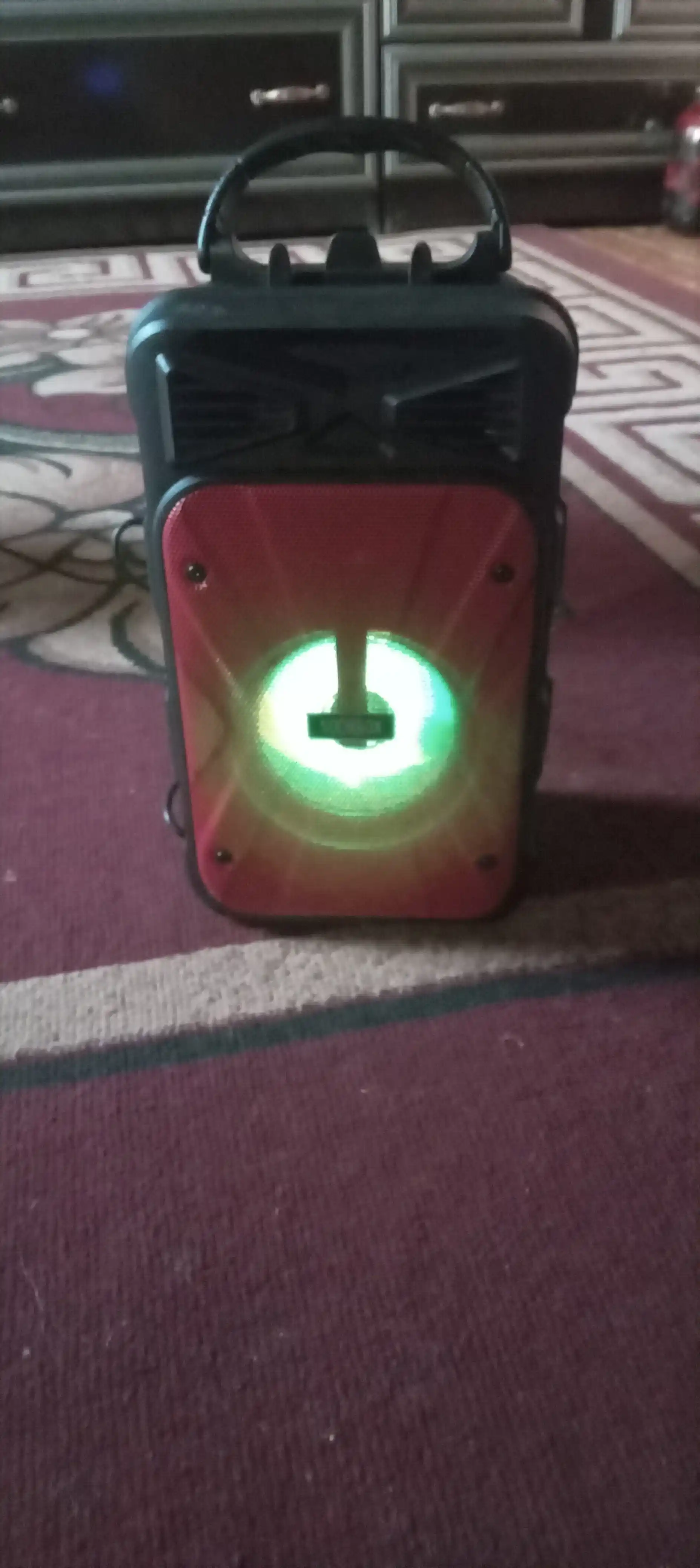 Portativ karaoke dinamik, simsiz Bluetooth, ushlagichli, stend bilan yurish uchun