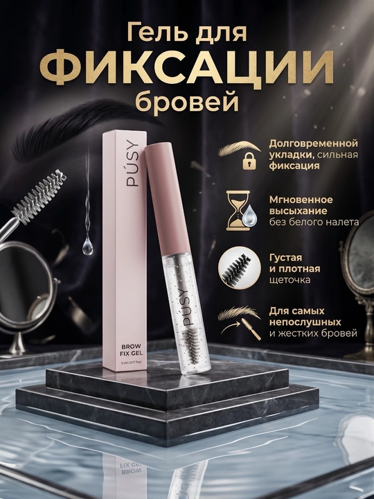 Qoshlarni shakllantirish uchun gel, fiksator - 
