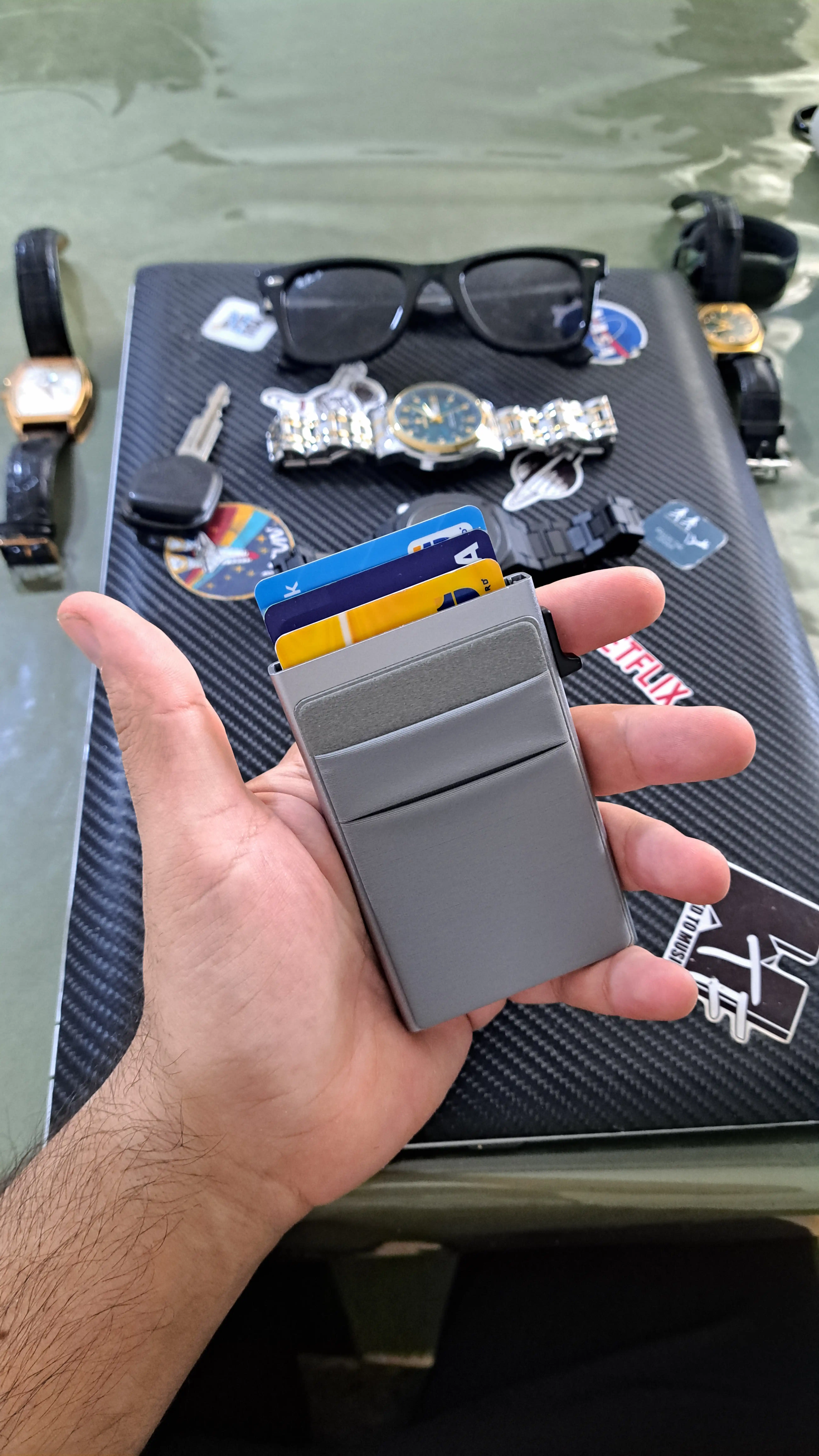 Металлический кардхолдер-RFID-защита, компактный и надежный, тактический, для документов