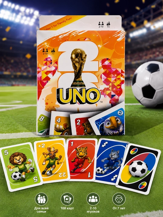 UNO Classic, UNO Flip, UNO Football, Mafia va MEMO mantiqiy o‘yinlar to‘plami