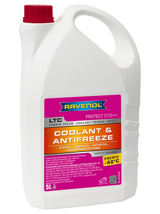 Antifriz RAVENOL LTC Protect C12++ Premix -40C (tayyor), 5 L - 
