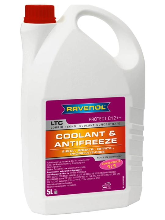 Антифриз RAVENOL LTC Protect C12++ Concentrate (концентрат), 5 литров - 