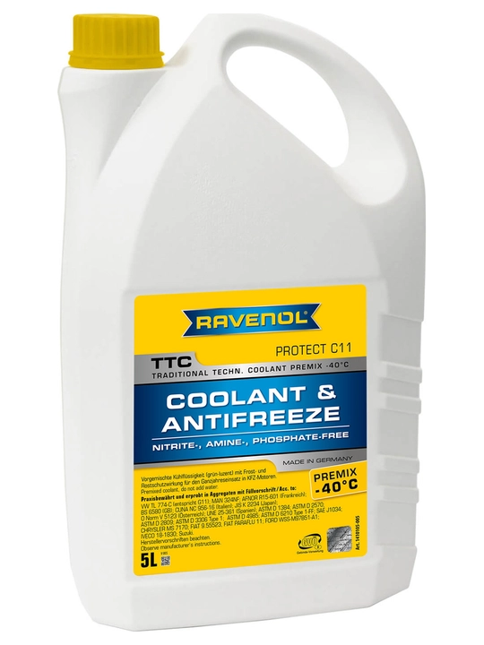 Antifriz RAVENOL TTC Protect C11 Premix -40C (tayyor), 5 L - 