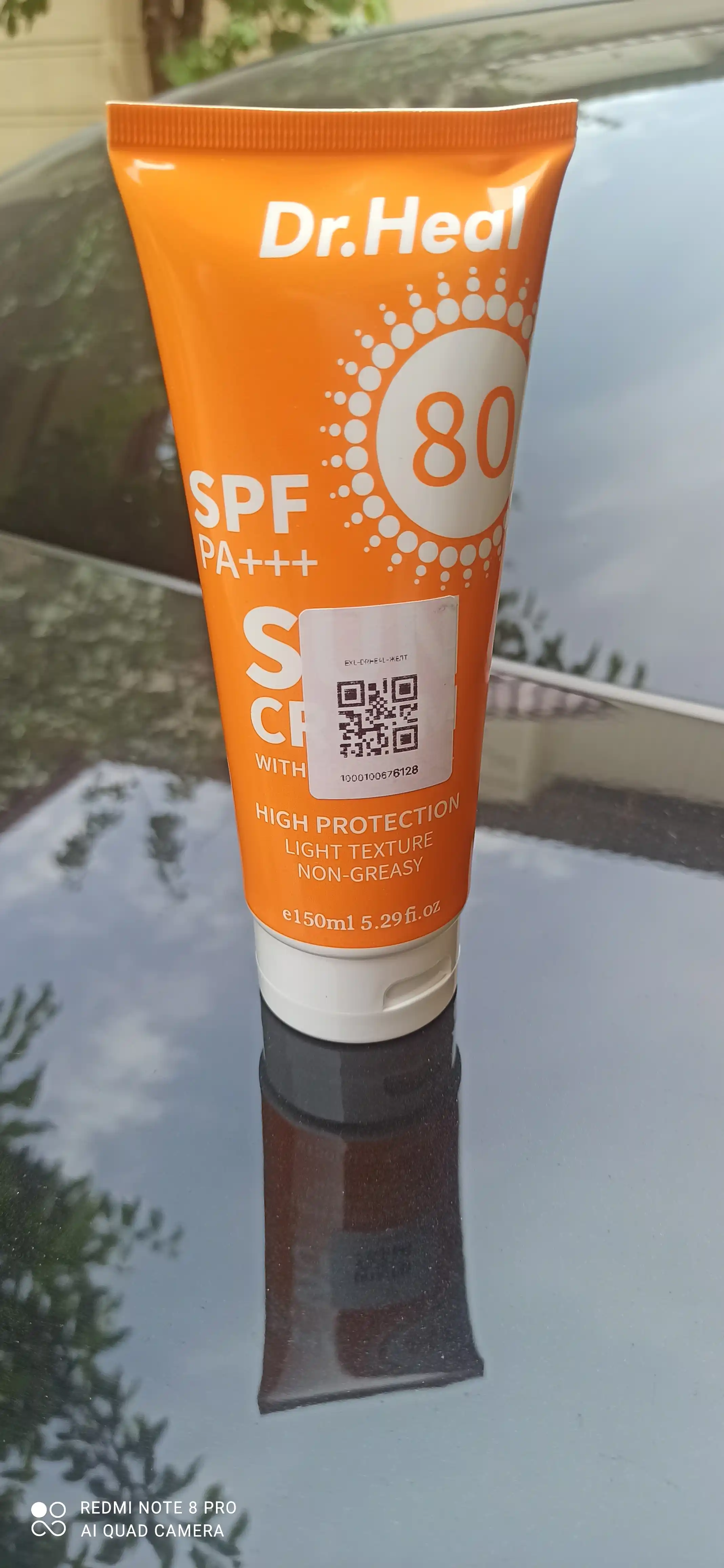 Quyoshdan himoya qiluvchi krem Dr.Heal Sun Cream SPF 80 PA++ E vitamini, kokos moyi 150 ml