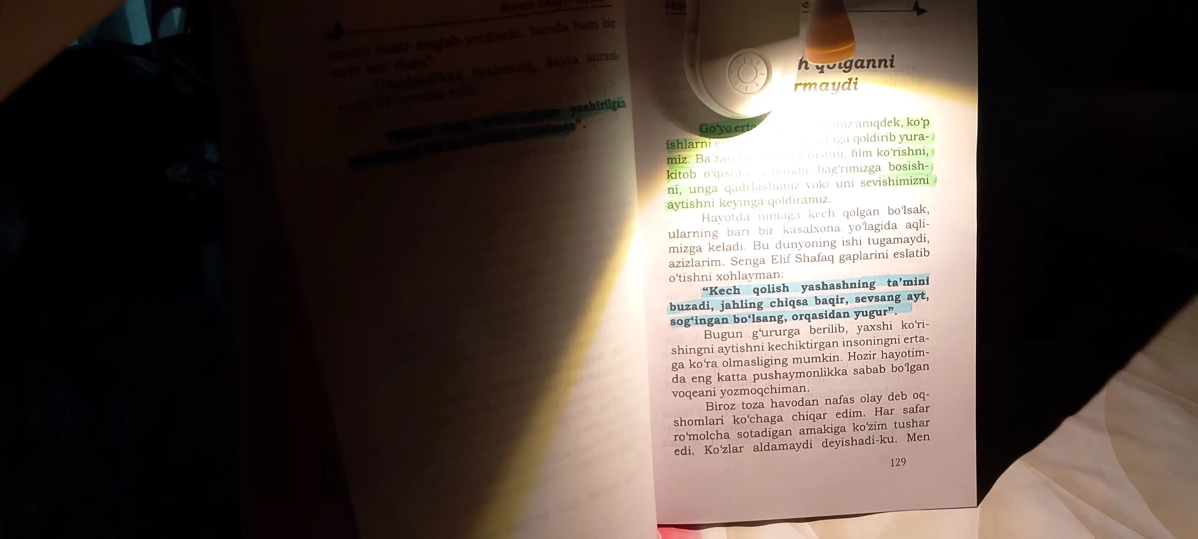 Kitob o‘qish uchun lampa, yoritgich va simsiz yoritgich