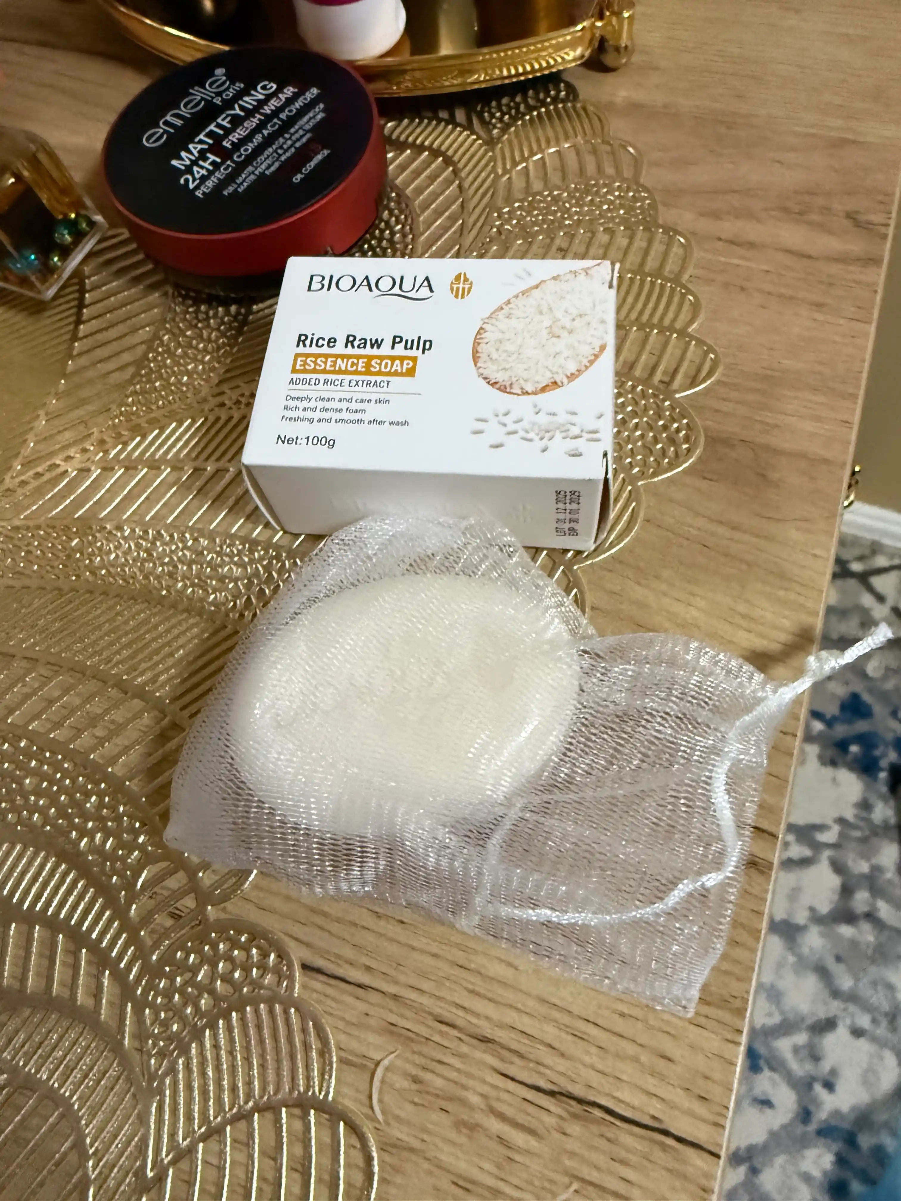 Мыло для лица, отбеливающее, BIOAQUA, с экстрактом риса, для лица и тела, 100 г