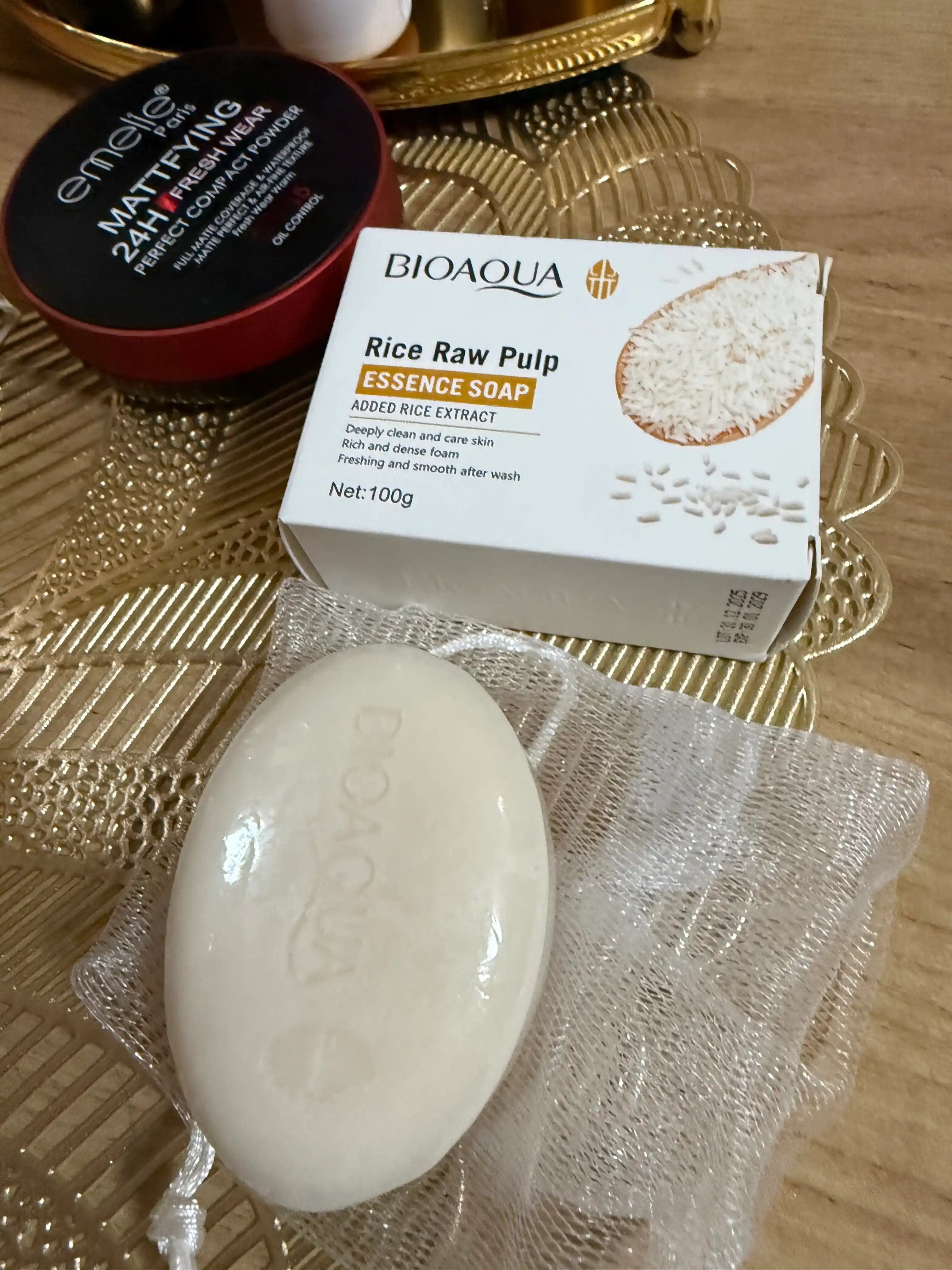 Мыло для лица, отбеливающее, BIOAQUA, с экстрактом риса, для лица и тела, 100 г