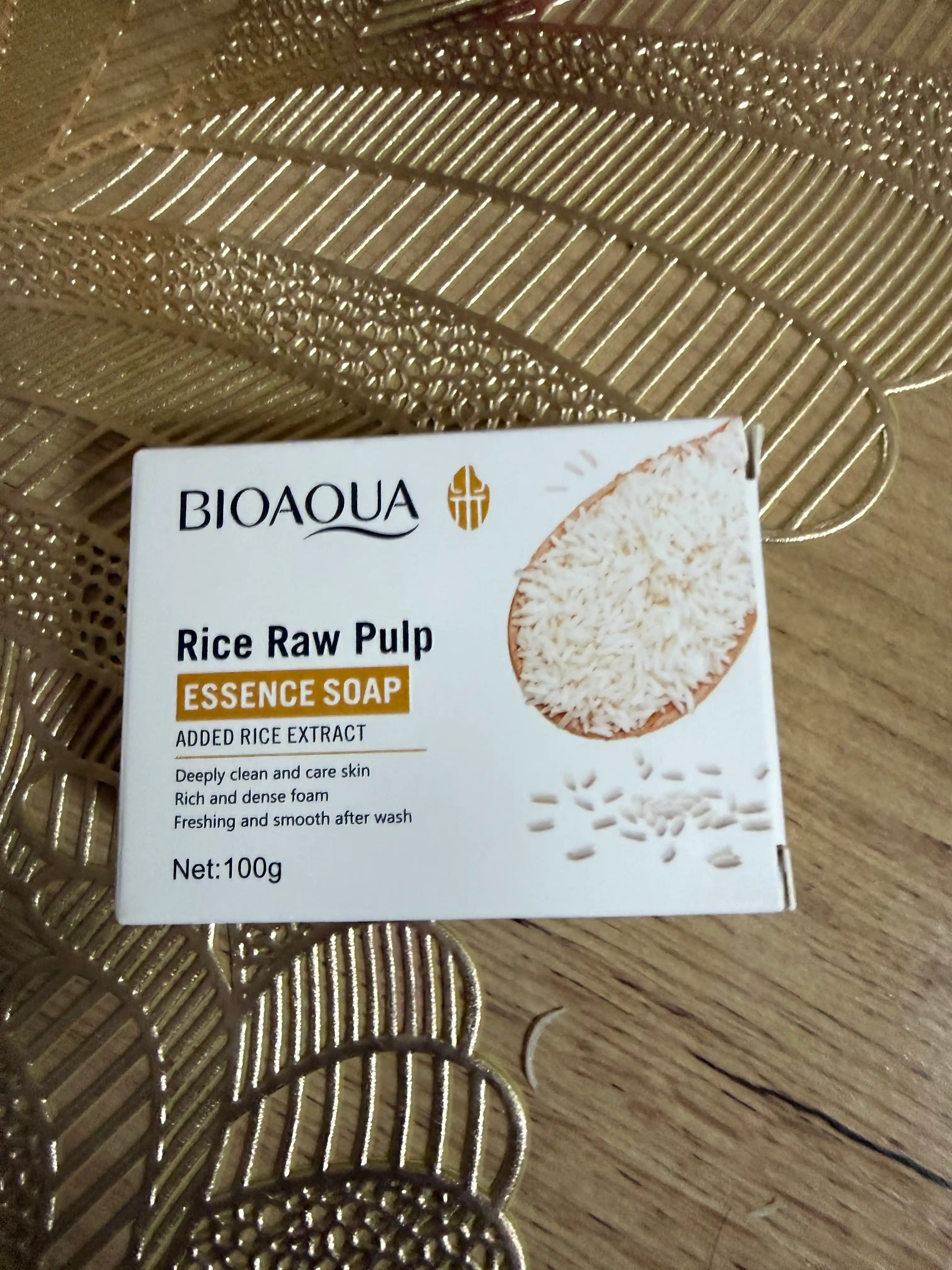 Мыло для лица, отбеливающее, BIOAQUA, с экстрактом риса, для лица и тела, 100 г