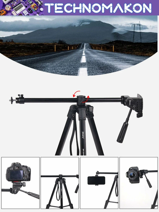 Штатив Jmary KP-2209 с держателем для телефона и фотоаппарата, напольный, 46 - 174 см