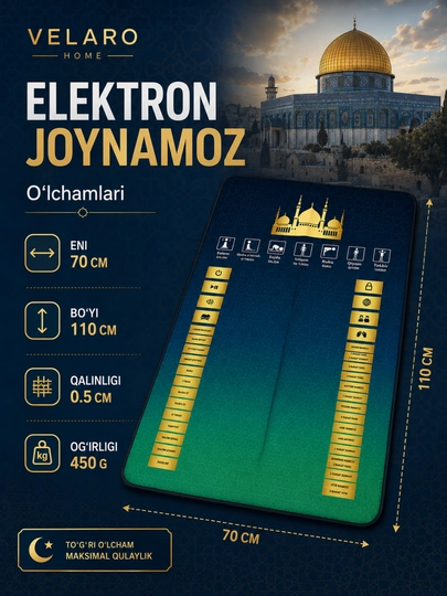 Namoz gilamchasi, elektron namoz gilamchasi, namoz gilamchasi, ovozli namoz gilamchasi