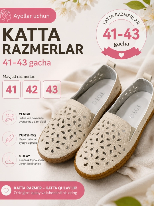 Ayollar oyoq kiyimlar, ayollar mоkasinalari, yozgi oyoq kiyimlar ayollar uchun, 41-42-43 - 