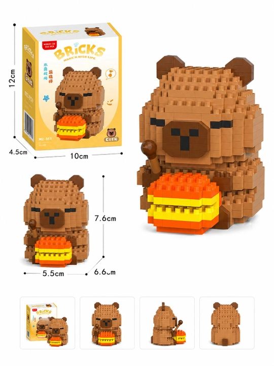 Мини-конструктор BRICKS «Капибара» — коллекционная серия микро-блоков - 