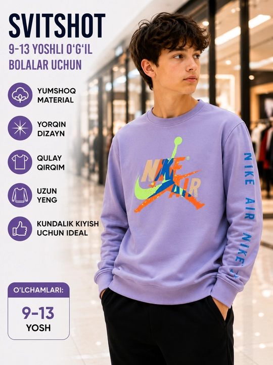 O'g'il bolalar uchun svitshot - 