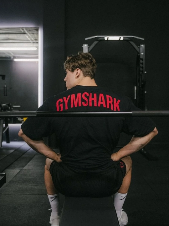Paxtadan tikilgan erkaklar gimshark sport futbolkasi