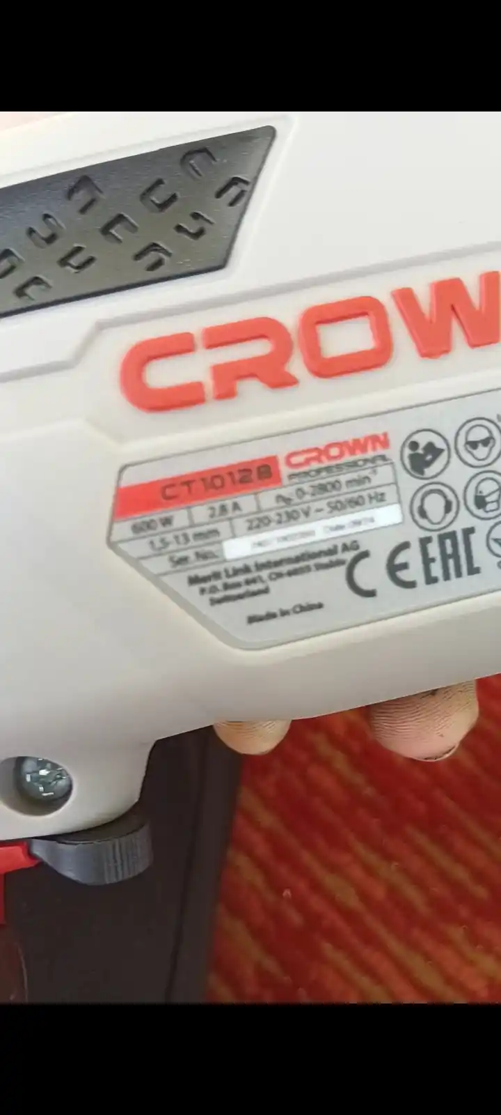 Дрель ударная CROWN CT10128, 600W