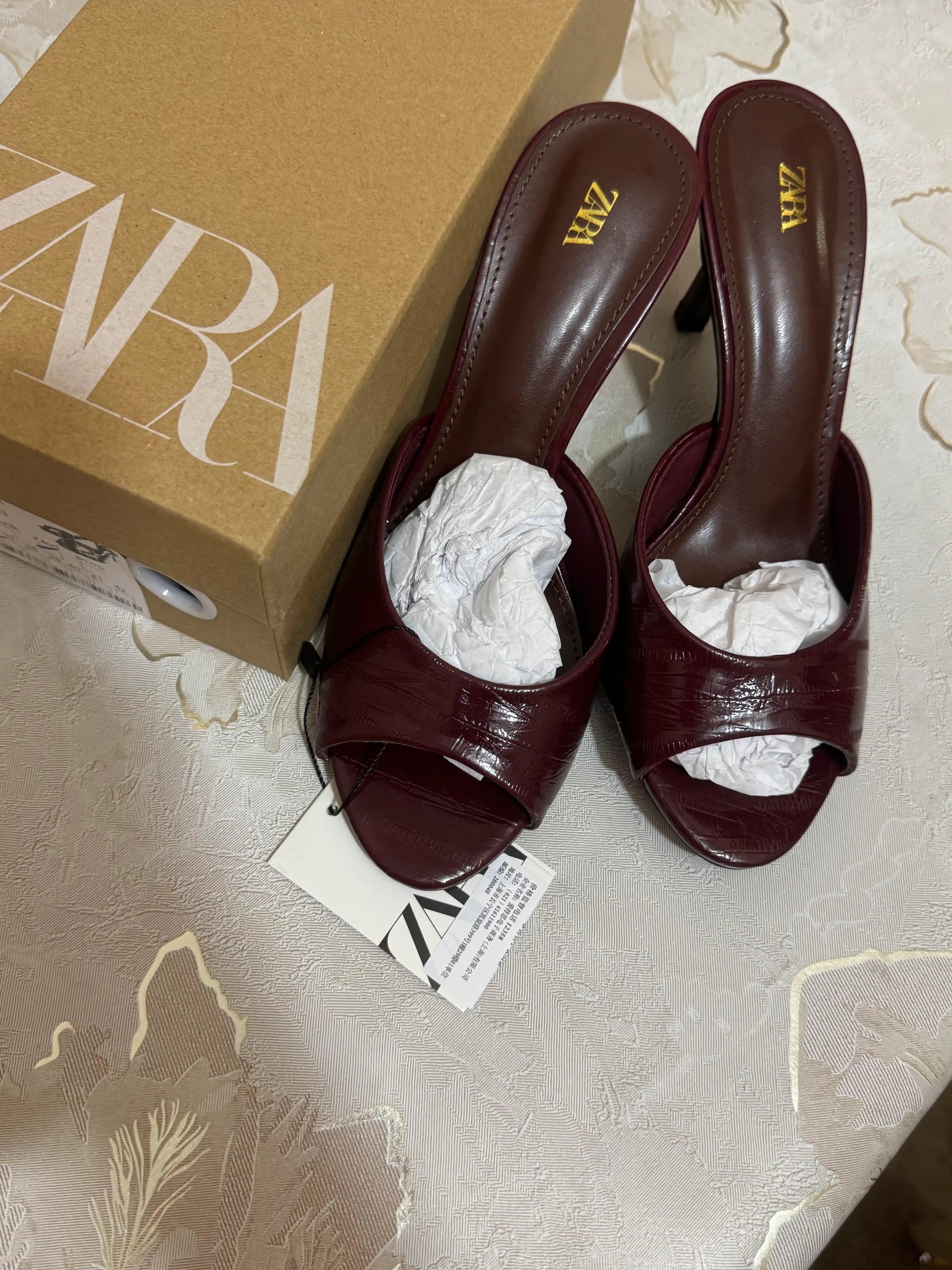 Ayollar uchun poshnali myuli tufli ZARA – ochiq burunli elegant model