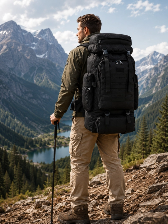 70L turistik ryukzak – trekking, sayohat, tog‘ yurishlari va camping uchun