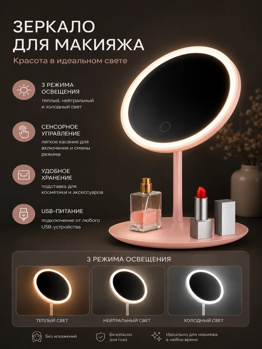 Oyna - LED yoritgichli makiyaj oynas - 