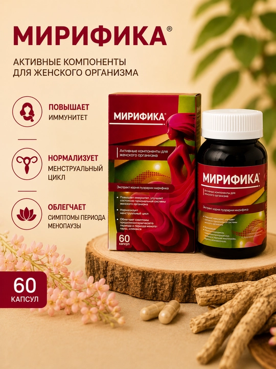 Ayollarda tabiiy muvozanatni saqlash uchun BFQ Mirifika (Pueraria mirifica) - 