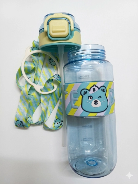 750 ml hajmli bolalar suv idishi, tasmali, ichimliklar uchun