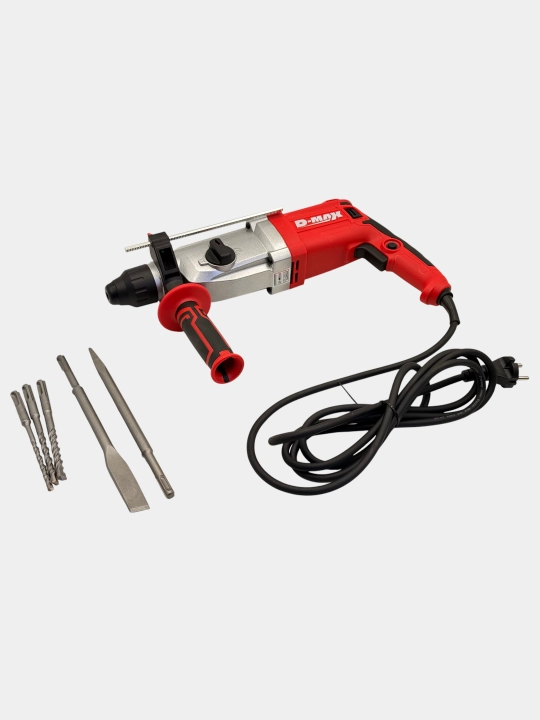 Перфоратор электрический D-MAX 1100W: SDS-Plus, 3 режима работы, макс. ø30 мм, в кейсе