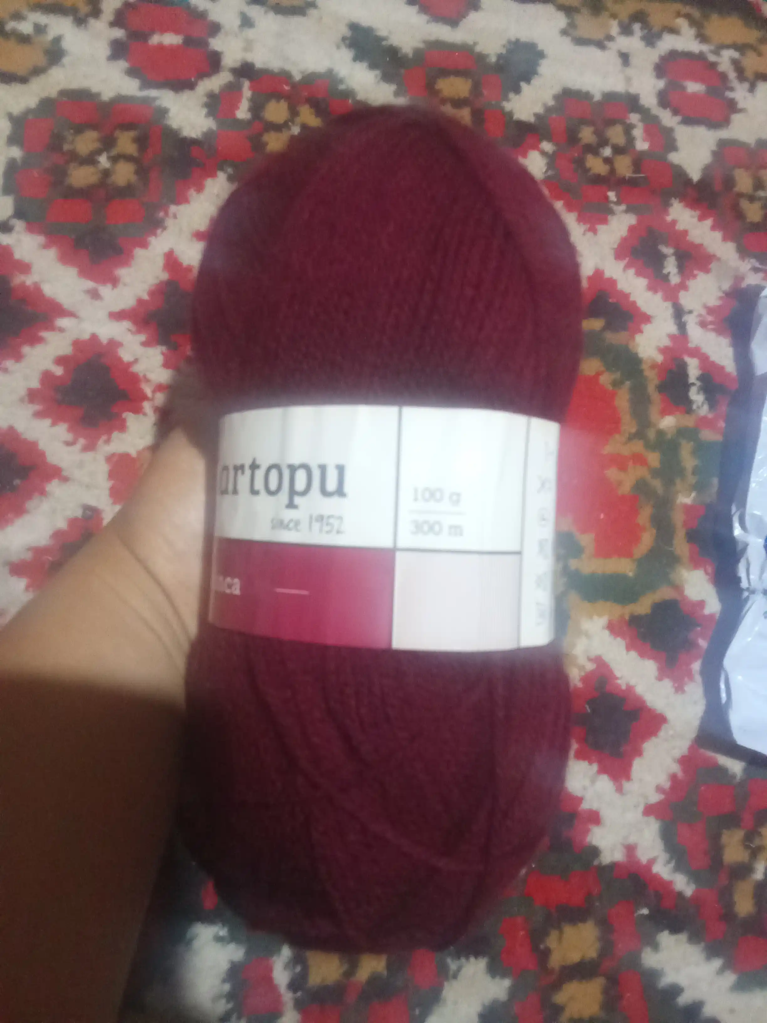 Пряжа для вязания Kartopu Gonca, 100 г, 300 м, 100% акрил
