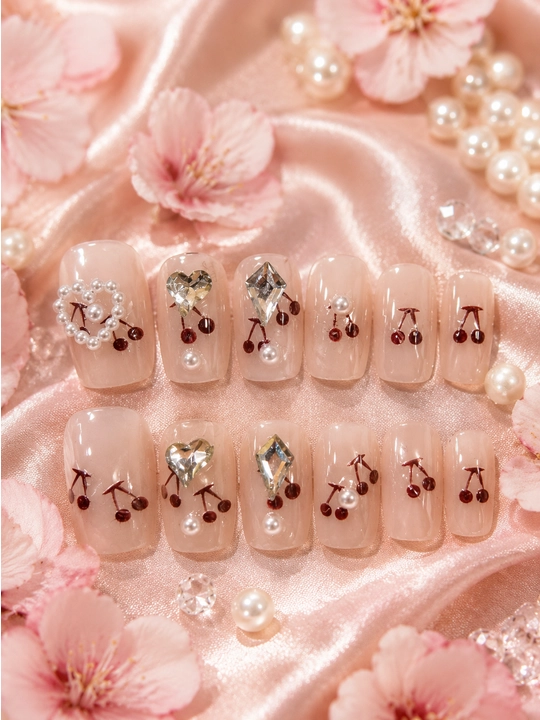 Накладные ногти для женщин, press on nails, набор дизайнерских искусственных ногтей
