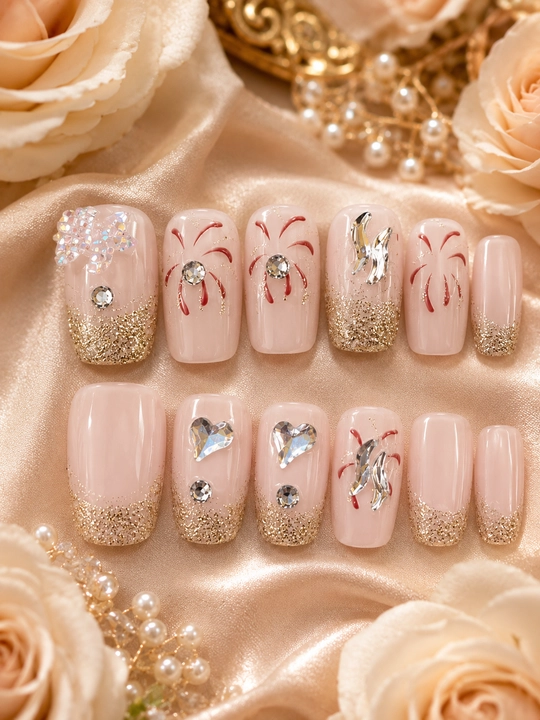 Накладные ногти для женщин, press on nails, набор дизайнерских искусственных ногтей
