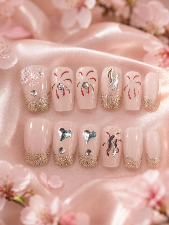 Накладные ногти для женщин, press on nails, набор дизайнерских искусственных ногтей