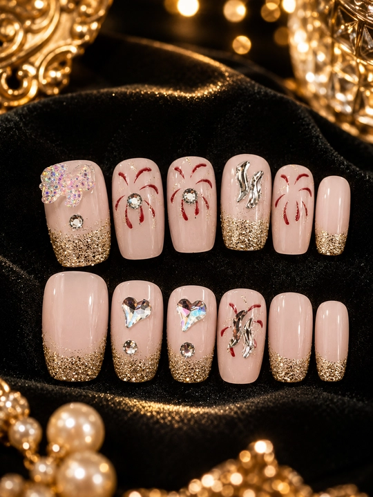 Накладные ногти для женщин, press on nails, набор дизайнерских искусственных ногтей - 