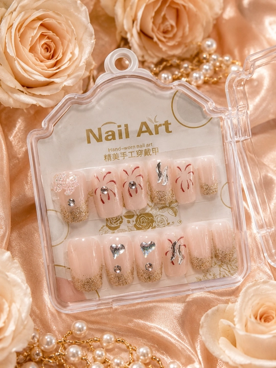 Накладные ногти для женщин, press on nails, набор дизайнерских искусственных ногтей