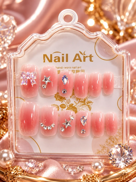 Накладные ногти для женщин, press on nails, набор дизайнерских искусственных ногтей - 