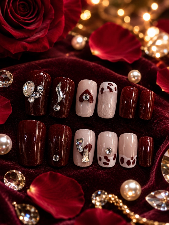 Накладные ногти для женщин, press on nails, набор дизайнерских искусственных ногтей