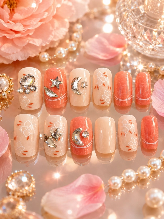Накладные ногти для женщин, press on nails, набор дизайнерских искусственных ногтей