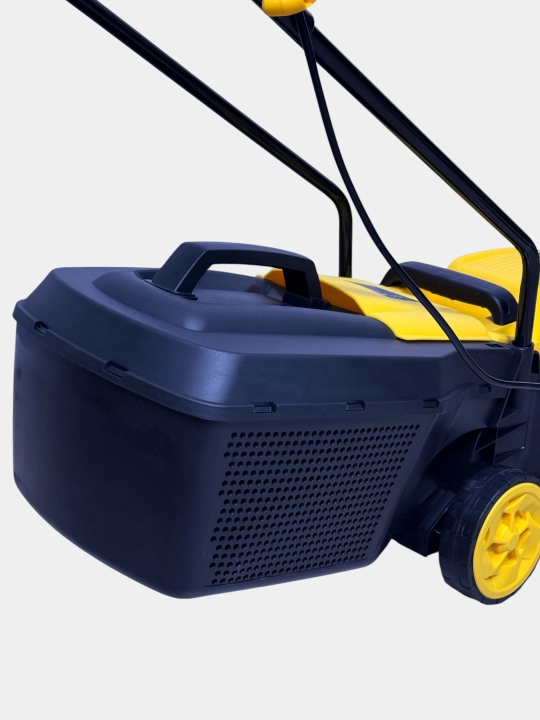 Газонокосилка электрическая ROLF 1200W: ширина 32 см, пластиковый травосборник 35 л