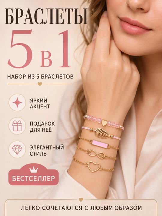 Набор женских браслетов
