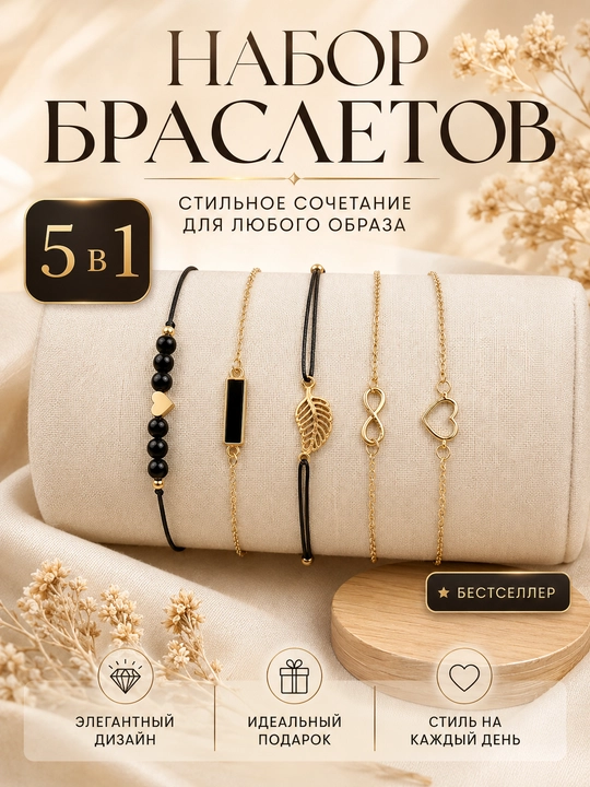 Набор женских браслетов