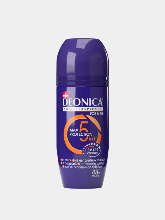Дезодорант антиперспирант мужской шариковый Deonica for men Max Protection 5in1 50 мл