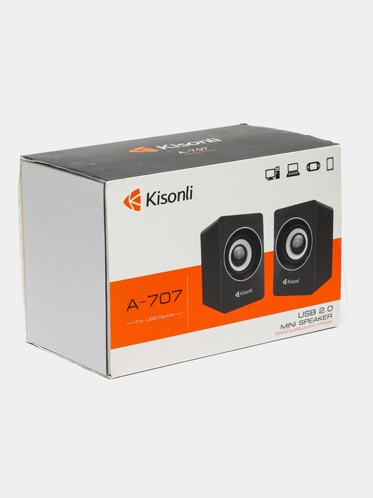 Колонки для компьютера Kisonli A707, USB акустика, мощный звук