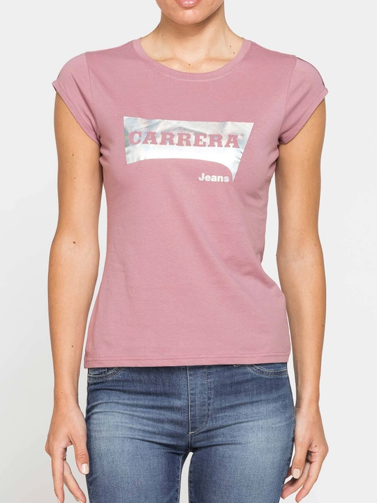Ayollar uchun bazaviy futbolka Carrera Jeans, 100% paxta, Italiya - 