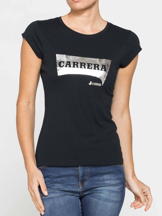 Ayollar uchun bazaviy futbolka Carrera Jeans, 100% paxta, Italiya - 