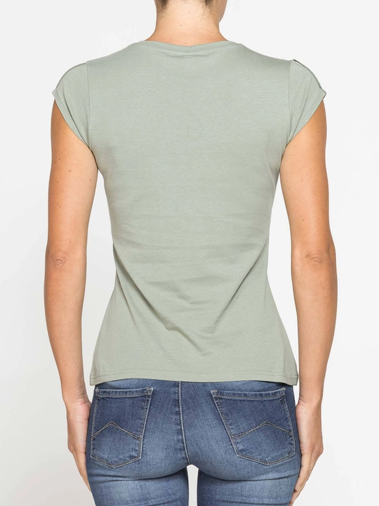 Ayollar uchun bazaviy futbolka Carrera Jeans, 100% paxta, Italiya