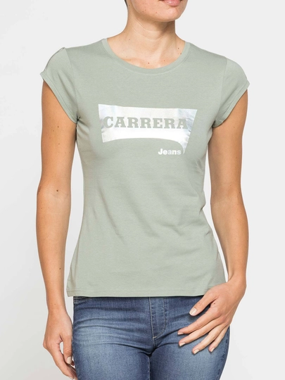 Ayollar uchun bazaviy futbolka Carrera Jeans, 100% paxta, Italiya