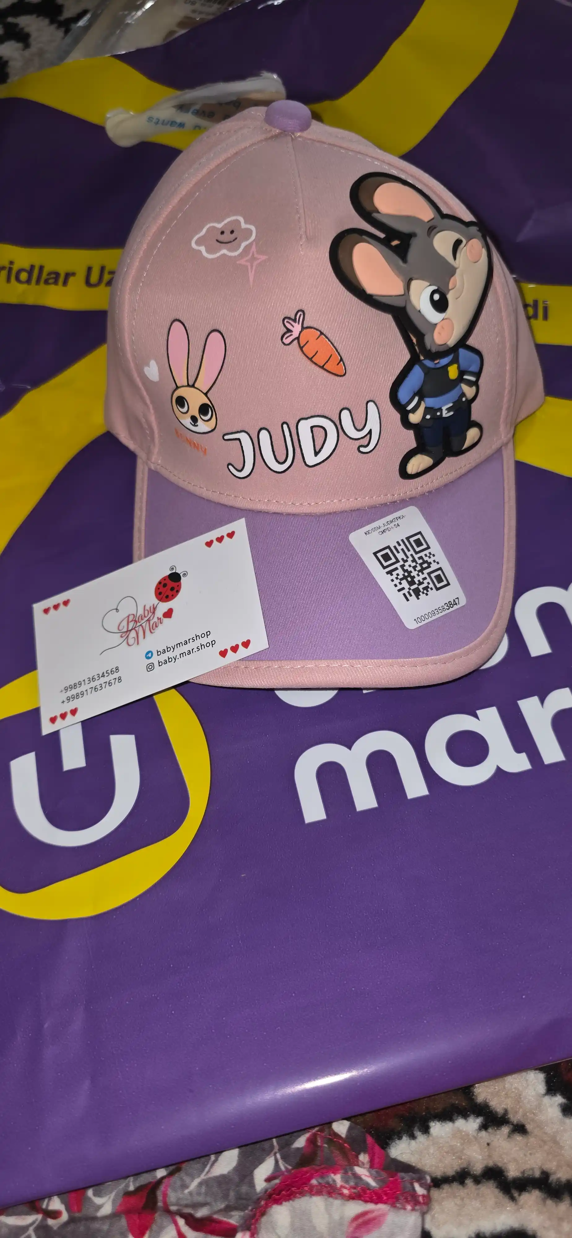 Детская хлопковая кепка, регулируемая кепка JUDY CAP