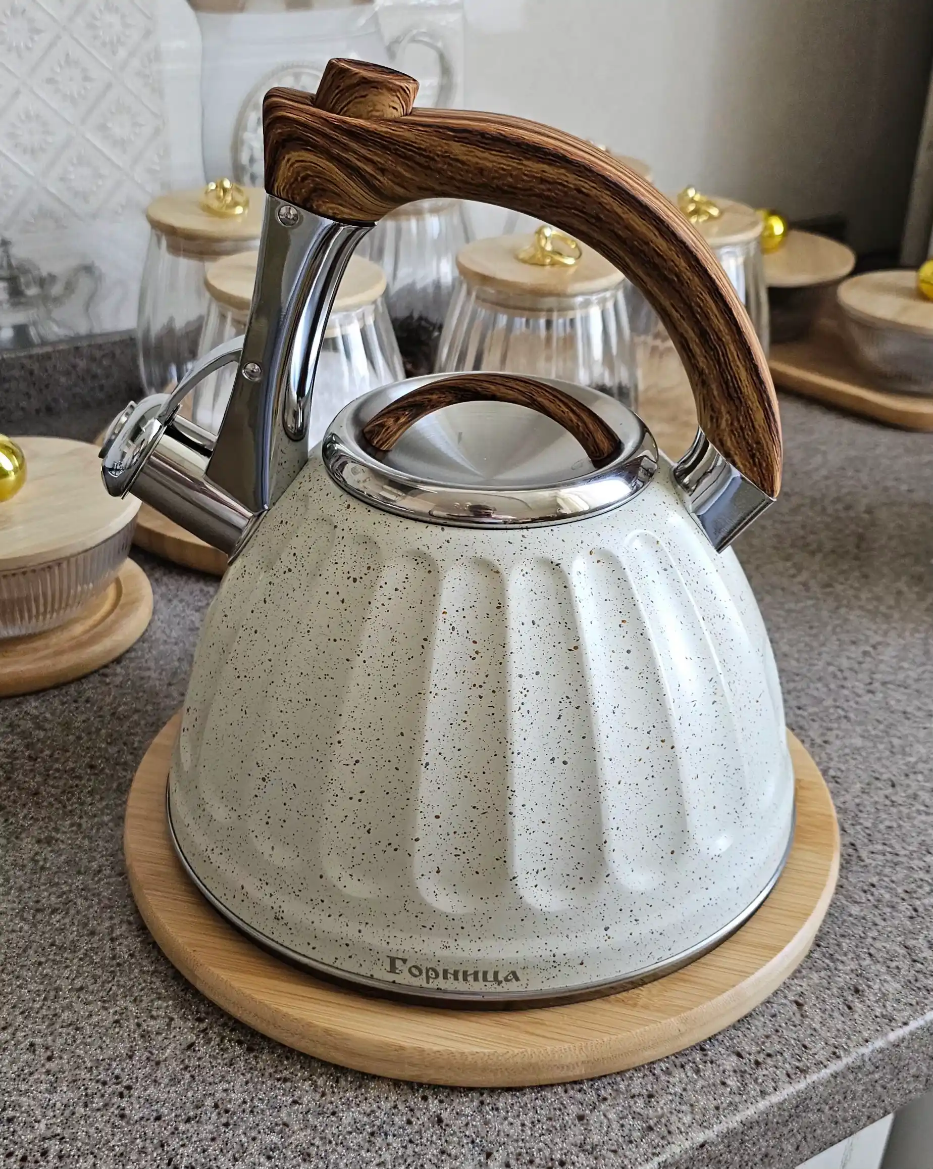 Чайник Горница из нержавеющей стали, со свистком, 3 литра
