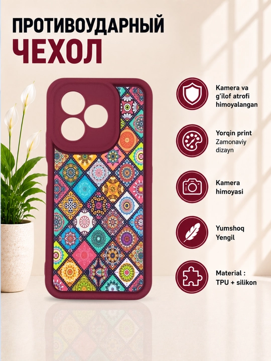 Realme Note 50, Realme C51, Realmi C 53 uchun g‘ilof